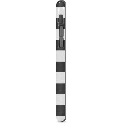Black And White Striped Heart iPhone 8 Pro Case