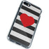 Black And White Striped Heart iPhone SE (2nd & 3rd Gen) Clear Case