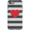 Black And White Striped Heart iPhone SE (2nd & 3rd Gen) Pro Case