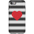 Black And White Striped Heart iPhone SE (2nd & 3rd Gen) Pro Case
