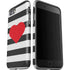 Black And White Striped Heart iPhone SE (2nd & 3rd Gen) Pro Case