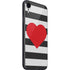 Black And White Striped Heart iPhone SE (2nd & 3rd Gen) Skin