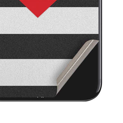 Black And White Striped Heart iPhone SE (2nd & 3rd Gen) Skin