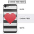 Black And White Striped Heart iPhone SE (2nd & 3rd Gen) Skin