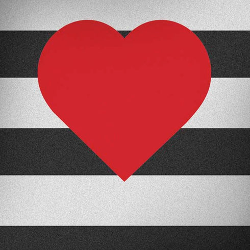Black And White Striped Heart iPhone X Pro Case