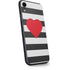 Black And White Striped Heart iPhone XR Skin