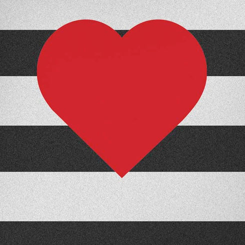 Black And White Striped Heart iPhone XR Skin