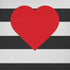 Black And White Striped Heart iPhone XR Skin