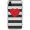 Black And White Striped Heart iPhone XS Max Skin