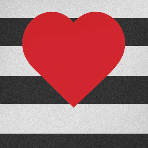 Black And White Striped Heart iPhone XS Pro Case