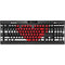 Black And White Striped Heart K95 RGB PLATINUM Mechanical Gaming Keyboard Skin