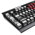 Black And White Striped Heart K95 RGB PLATINUM Mechanical Gaming Keyboard Skin