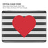 Black And White Striped Heart MacBook Air 15in (2023-2025) Case plus Skin