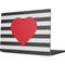 Black And White Striped Heart MacBook Pro 14in (2021-24) Skin