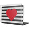 Black And White Striped Heart MacBook Pro 16in (2021-25) Case plus Skin