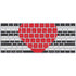 Black And White Striped Heart Magic Keyboard Skin