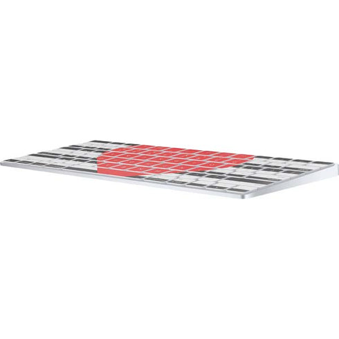 Black And White Striped Heart Magic Keyboard Skin