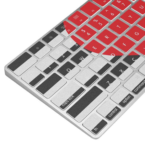 Black And White Striped Heart Magic Keyboard Skin