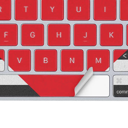 Black And White Striped Heart Magic Keyboard Skin