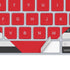 Black And White Striped Heart Magic Keyboard Skin