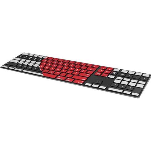Black And White Striped Heart Magic Keyboard with Numeric Keypad Skin