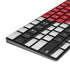 Black And White Striped Heart Magic Keyboard with Numeric Keypad Skin