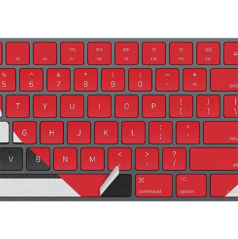 Black And White Striped Heart Magic Keyboard with Numeric Keypad Skin