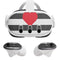 Black And White Striped Heart Meta Quest 3 Skin