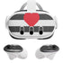 Black And White Striped Heart Meta Quest 3 Skin