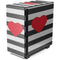 Black And White Striped Heart NZXT H510 Compact ATX Mid-Tower Case Skin