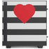 Black And White Striped Heart NZXT H510 Compact ATX Mid-Tower Case Skin
