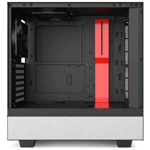 Black And White Striped Heart NZXT H510 Compact ATX Mid-Tower Case Skin