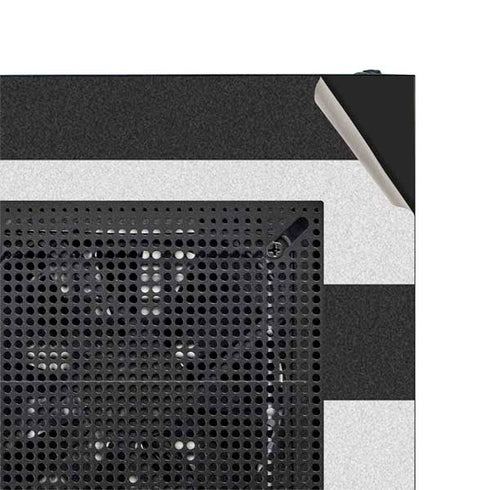 Black And White Striped Heart NZXT H510 Compact ATX Mid-Tower Case Skin