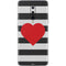 Black And White Striped Heart OnePlus 7 Pro Skin