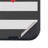 Black And White Striped Heart Otterbox Defender iPhone Skin