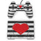 Black And White Striped Heart PlayStation Classic Bundle Skin