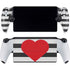 Black And White Striped Heart PlayStation Portal Remote Player Skin