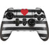 Black And White Striped Heart PlayStation Scuf Vantage 2 Controller Skin