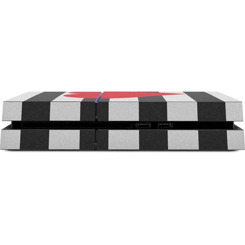 Black And White Striped Heart PS4 Console Skin