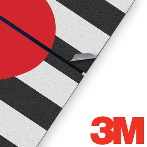 Black And White Striped Heart PS4 Console Skin