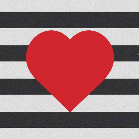 Black And White Striped Heart PS4 Console Skin