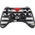 Black And White Striped Heart PS4/PC SCUF Impact Controller Skin