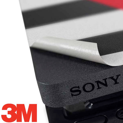 Black And White Striped Heart PS4 Pro Bundle Skin