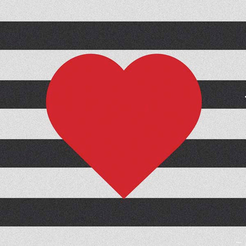 Black And White Striped Heart PS4 Pro Bundle Skin