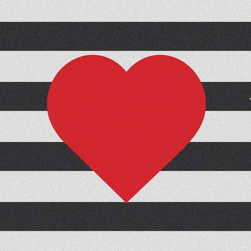 Black And White Striped Heart PS4 Pro/Slim Controller Skin