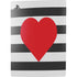 Black And White Striped Heart PS5 Digital Edition Console Skin