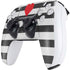 Black And White Striped Heart PS5 Controller Skin