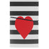 Black And White Striped Heart PS5 Slim Digital Edition Bundle Skin