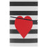 Black And White Striped Heart PS5 Slim Digital Edition Console Skin