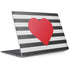 Black And White Striped Heart Surface Laptop 3 13.5in Skin